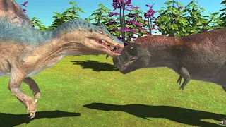 T-Rex vs Spinosaurus 3. The last stand |Animal Revolt Battle Simulator