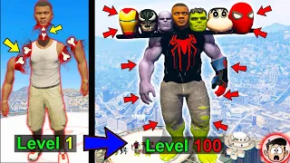 1 Level FRANKLIN to 100 ULTIMATE Level GOD FRANKLIN in GTA 5 ! to save SHINCHAN , IRON MAN