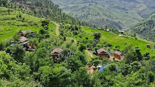 Beautiful Nepal mountain village traditional life || TheVillageNepal