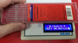 Thoriated Tungsten test with Geiger counter!!!