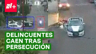 Policías detienen a ladrones en moto que intentaban escapar en Gustavo A. Madero - N+