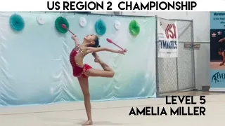 Rhythmic Gymnastics US Region2 Championship lv5 Amelia Miller Clubs Washington state/ Oregon State