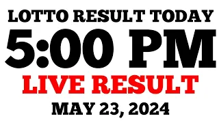 Lotto Result Today 5PM Draw May 23, 2024 PCSO LIVE Result