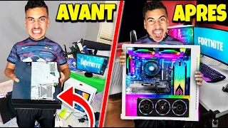 CASSER LE SETUP DE MON PETIT FRERE ET LUI OFFRIR LE PC GAMER DE SES REVES ! IL PLEURE 😡