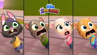 Talking Tom Time Rush All Characters in Lava World Gameplay - Tom,Angela,Hank,Ginger,Ben,Becca