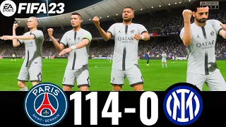 FIFA 23 -MESSI, RONALDO, MBAPPE, NEYMAR, HAALAND ALL STAR  |PSG 114-0 INTER MILAN ! UCL FINAL !