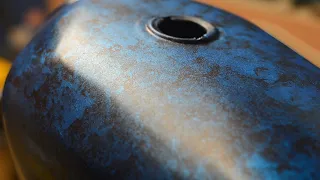 Custom Paint a Motorcycle Fuel Tank | My first paint job #custompaint #candypaint #candybluepaint