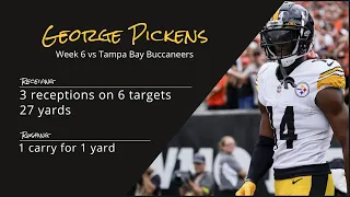 George Pickens WR Pittsburgh Steelers | Every play | 2022 | Week 6 vs Tampa Bay Buccaneers