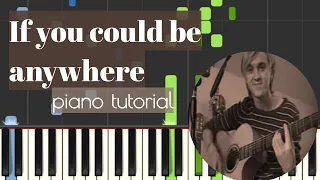 If you could be anywhere - Tom Felton | Piano tutorial
