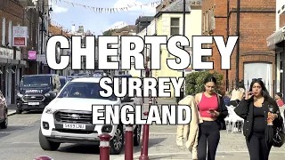 Chertsey Street View, Surrey, UK, England 🇬🇧, 4K HDR