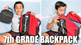 KIDS SCHOOL BACKPACK in 7th Grade | What's inside my middle school backpack | Back To School 2021