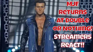 Streamers React! MJF Returns at #aew Double or Nothing!! #mjf #aewdoubleornothing #ppv