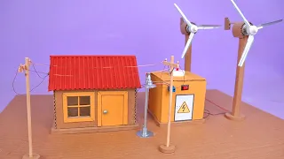 Amazing WIND GENERATOR MODEL made with recyclable materials