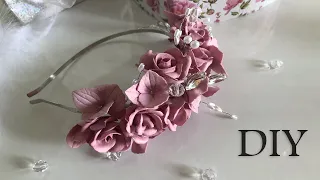 Ободок с цветами из фоамирана | DIY | Foam flowers