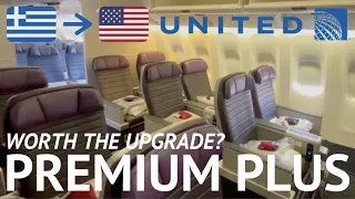 United LONG HAUL Premium Plus Review 777-200 Athens to Newark Premium Economy