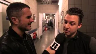 Zane Lowe with The Arctic Monkeys | Backstage At The BRITs 2014