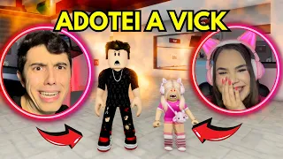 ADOTEI a VICK BARBOSA no BROOKHAVEN! *ela deu muito trabalho* - ROBLOX​ - Feat: @vick.barbosa