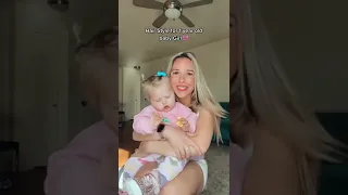 Hair style for 1 year old baby girl. First hair style. Mom and daughter