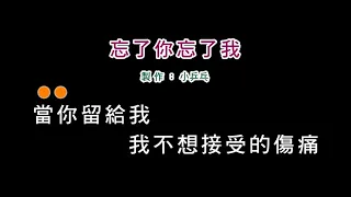 (伴奏版)王傑-忘了你忘了我(DIY卡拉OK字幕)