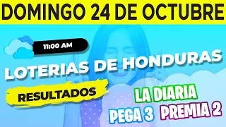 Sorteo 11AM Loto Honduras La Diaria Pega 3 Premia 2 Domingo 24 de Octubre del 2021 | Ganador 😱🤑💰💵