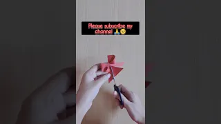 how to make a paper bow/ribbon🎀 | paper craft |