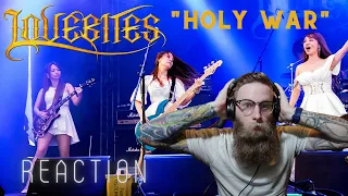 A DUAL solo?  Gotta be kidding me! Lovebites - "Holy War" (Reaction)