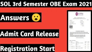 SOL 3rd Semester OBE Exam Answers 2021 | Question Paper