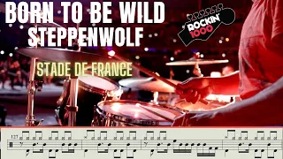 Steppenwolf - Born To Be Wild | Rockin'1000, Paris 2022 (with scrolling drum sheet)