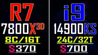 INTEL i9 14900KS vs RYZEN 7 7800X3D || PC GAMES TEST ||