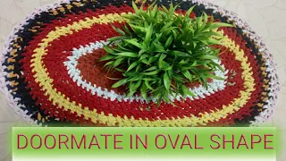 Make oval shape doormate