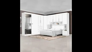 Dormitório Completo Georgia JA Branco Para Cama Box 1,58M Queen (Shorts)