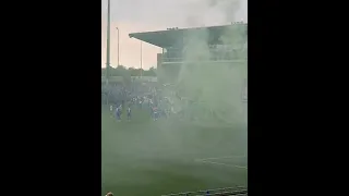 Hansa Rostock Fans stürmen Platz in Lübeck, DFB Pokal 2022/23