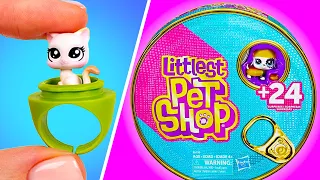 Unboxing Littlest Pet Shop || Rings With Cute Animals And Fun Vending Machine Pack