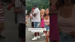 Cutting people IN LINE to see their  reaction 😂 must watch