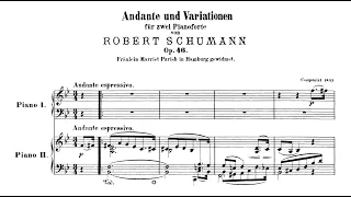 Schumann - Andante and variations for 2 pianos (Nelson Freire + Martha Argerich, 2 pianos)