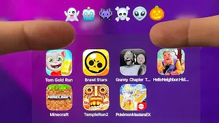 Talking Tom Gold Run,Brawl Stars,Granny Chapter 2,Hello Neighbor 2 Hide & Seek,Minecraft,Temple Run