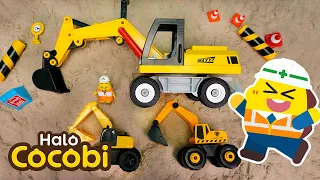 Lagu Ekskavator | Kompilasi Lagu Mobil Anak | Car Song for Kids | Halo Cocobi