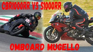 Onboard Mugello S1000RR VS CBR1000RR Stesso Biker