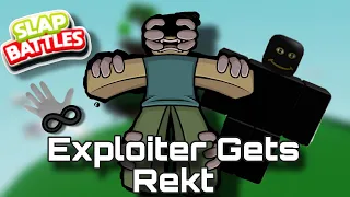 Punishing 100k Slaps Exploiter With Infinite Slap Farm Hack | Slap Battles Roblox