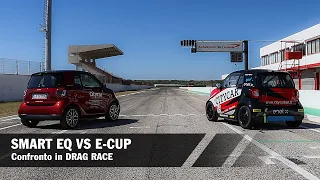 Smart Fortwo EQ vs Smart E-Cup | Il Confronto in Drag Race
