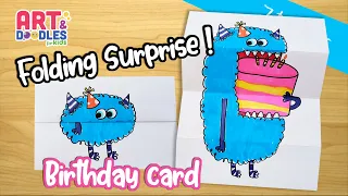 How to draw a CAKE | FOLDING SURPRISE
