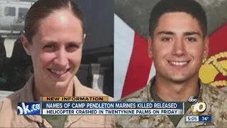 Marines killed in helicopter crash at Twentynine Palms identified