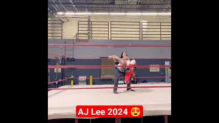 AJ Lee training with CM Punk in 2024