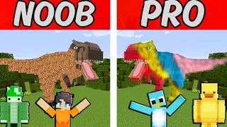 Jurassic Park : NOOB VS PRO : BUILD CHALLENGE WITH MILO AND CHIP by Jack And Ducky in MINECRAFT