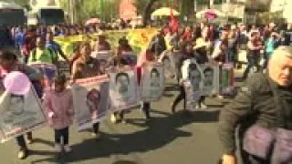 Mexico missing student's familes in prayer march