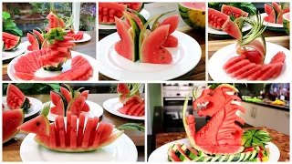 Beautiful fruit CUTTING for the Festive table! Watermelon Plates Carving and Cutting