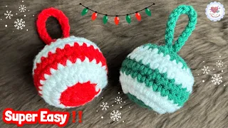 Super Easy ‼️🎄 Crochet Christmas Ball Ornament   / Crochet Tutorial