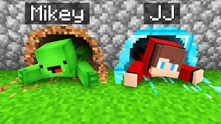 JJ and Mikey Found NEW SECRET PASSAGE inside WALL : DIAMOND vs DIRT in Minecraft Maizen!