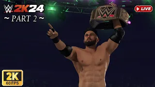 The RISE of The Dark Horse | WWE 2K24 | My RISE Undisputed | Part 2 | 2K 60FPS