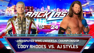 WWE 2K24 - CODY RHODES vs. AJ STYLES UNIVERSAL CHAMPIONSHIP
